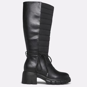 Shoe Dazzle Black Lug Boot